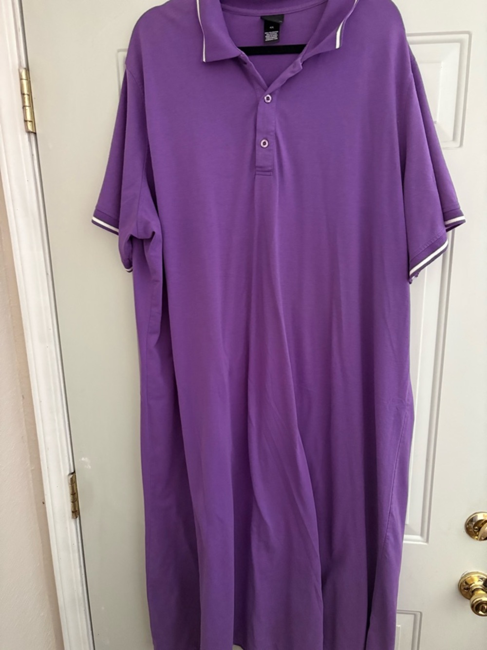 Lane Bryant Purple Polo Dress with White Trim
